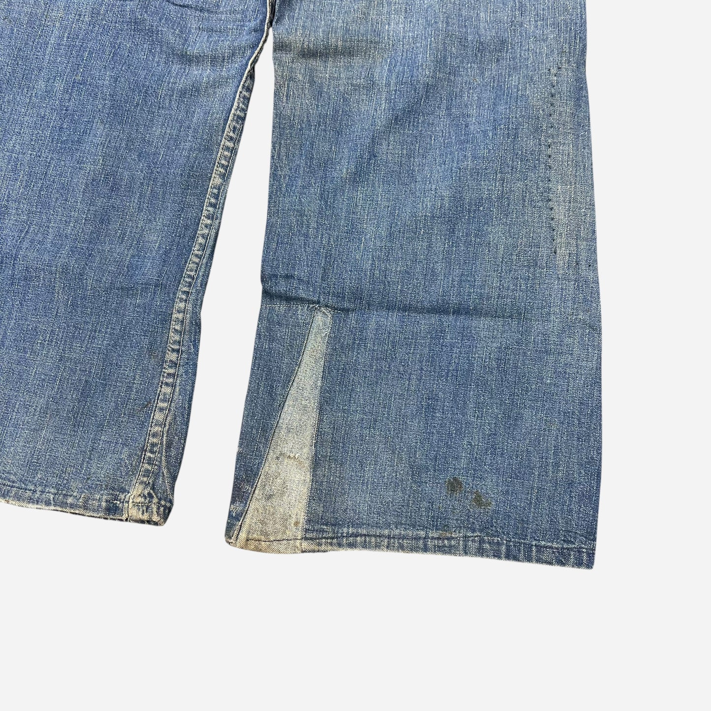1940s Wide leg button fly denim jeans (25w)