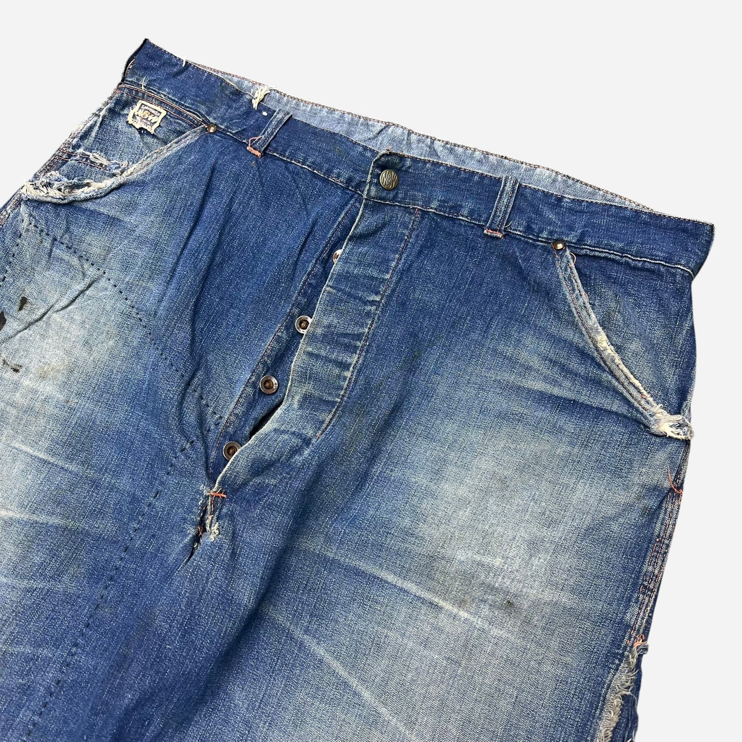 1940s N&W donut button fly carpenter denim jeans (38w)
