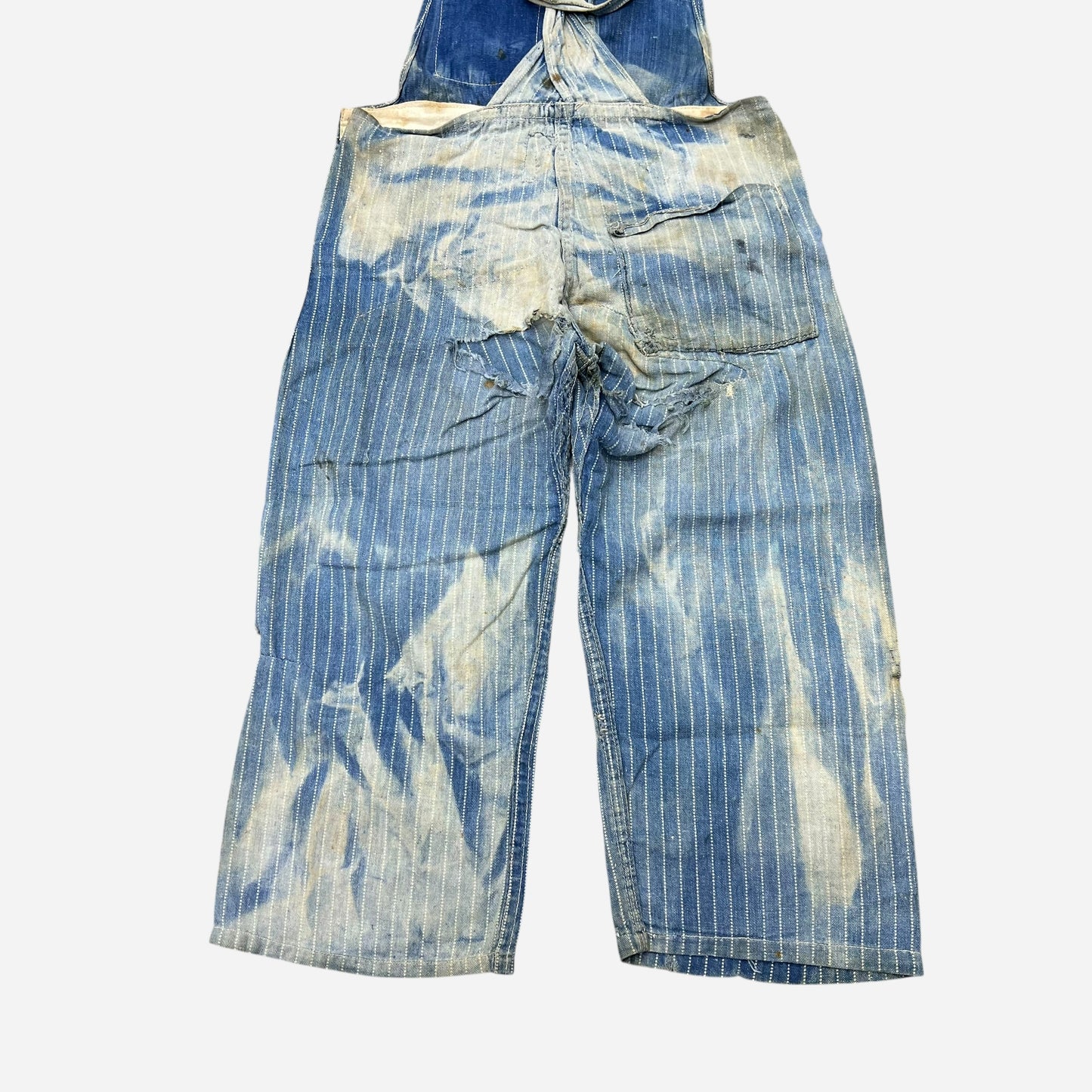 1920s Stifel Wabash Safety Block kids overalls repaired (26w)