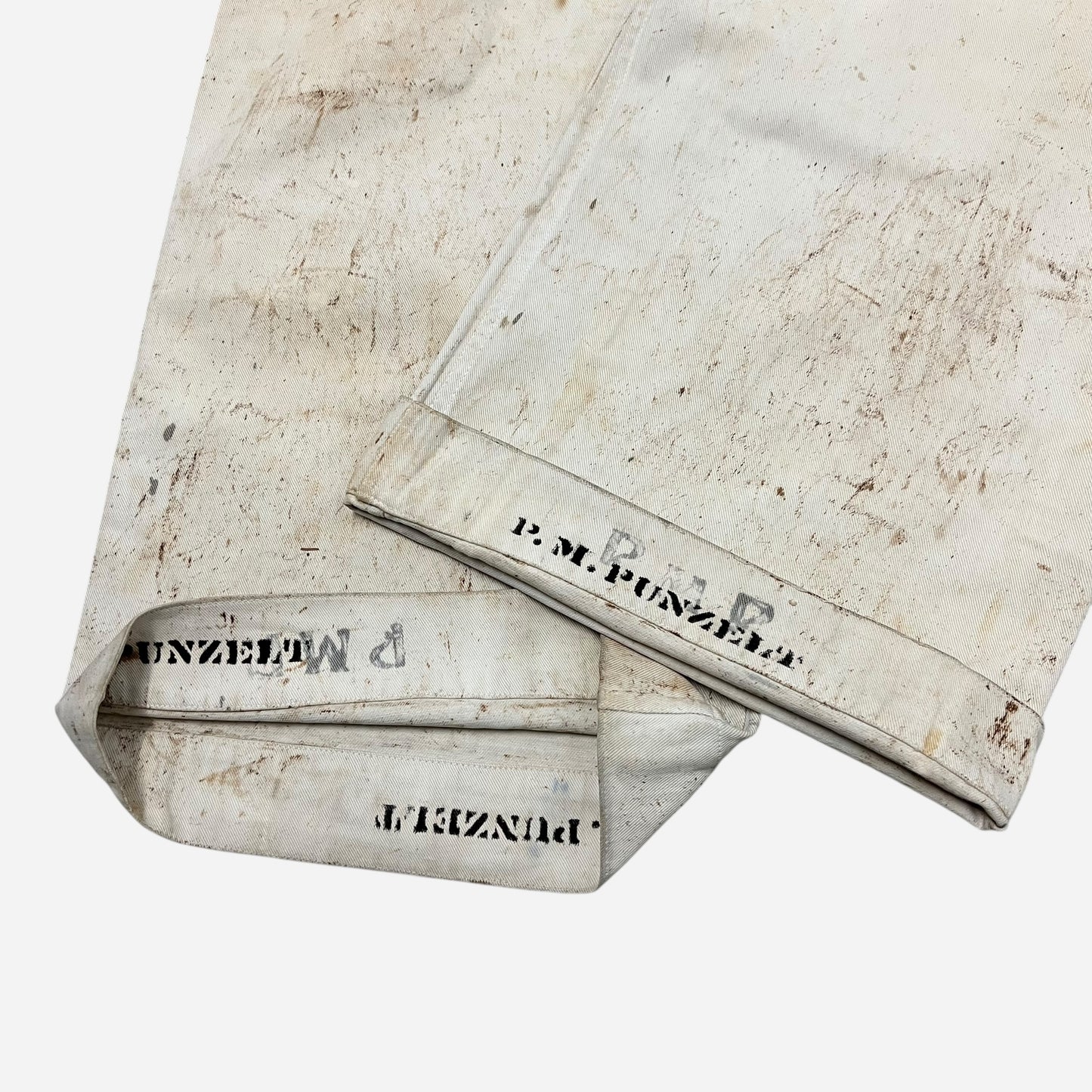 1910s WW1 US Navy white painter flared lace back sailor pants (30w)