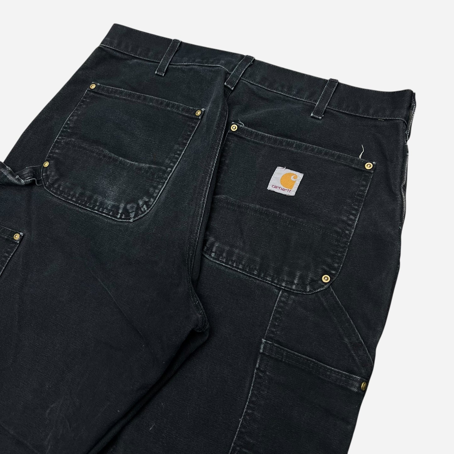 1990s Black Carhartt double knee pants (32w)