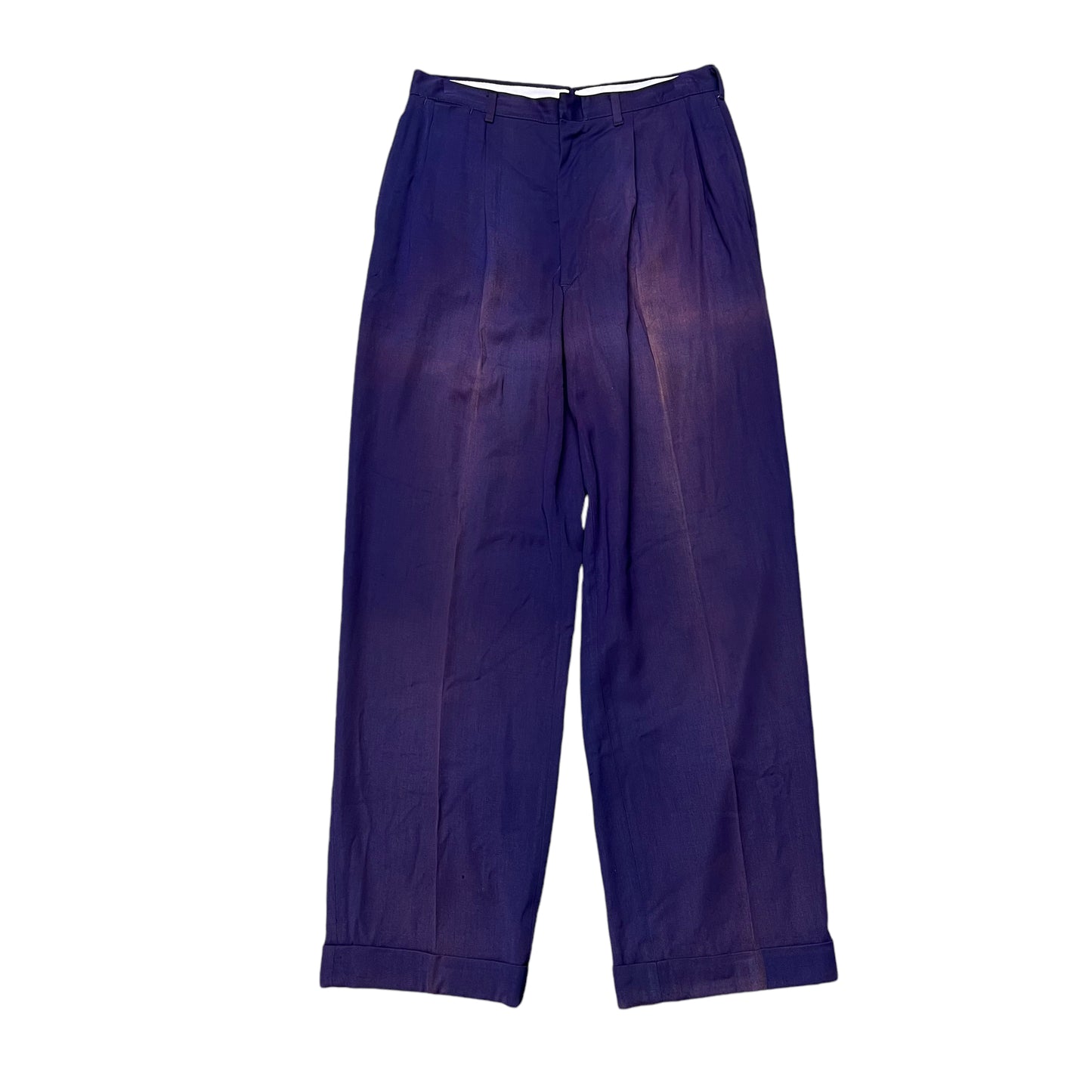 1950s Faded purple rayon two piece suit (S/M)