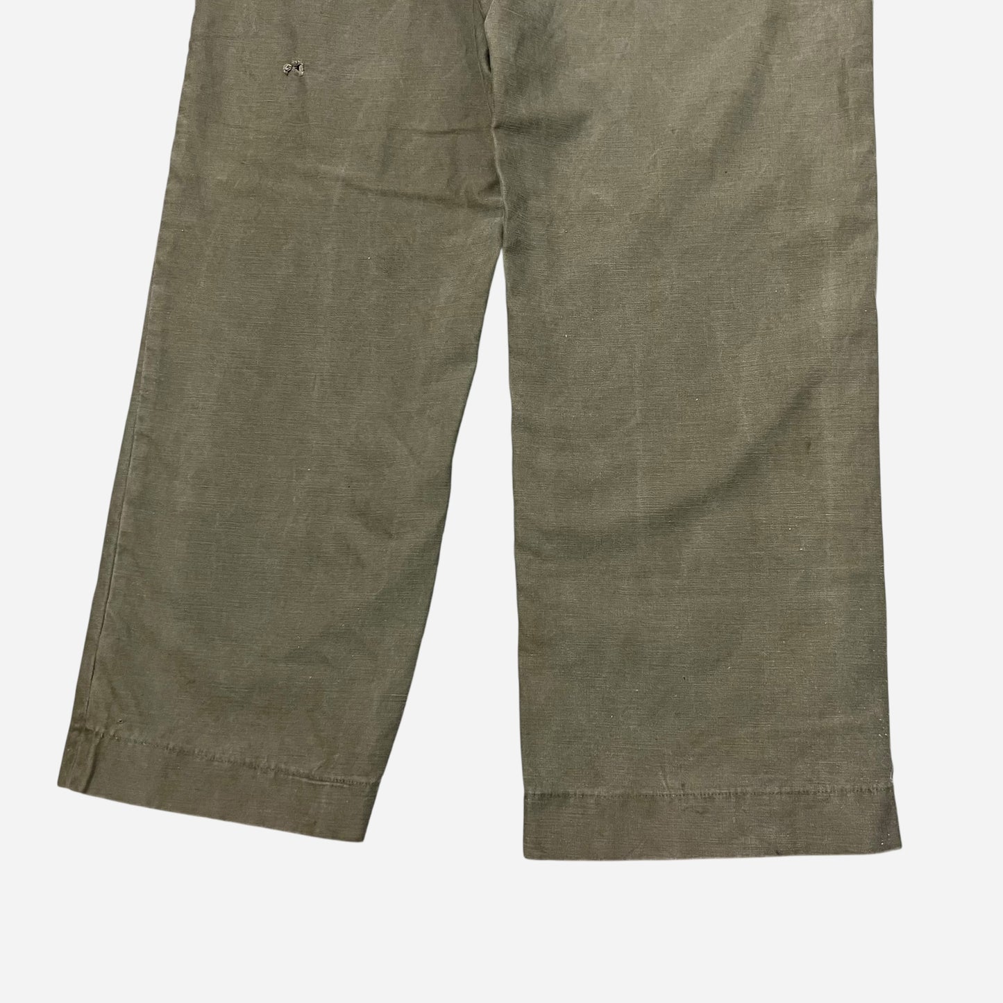 1940s Green button fly cotton work pants (32w)