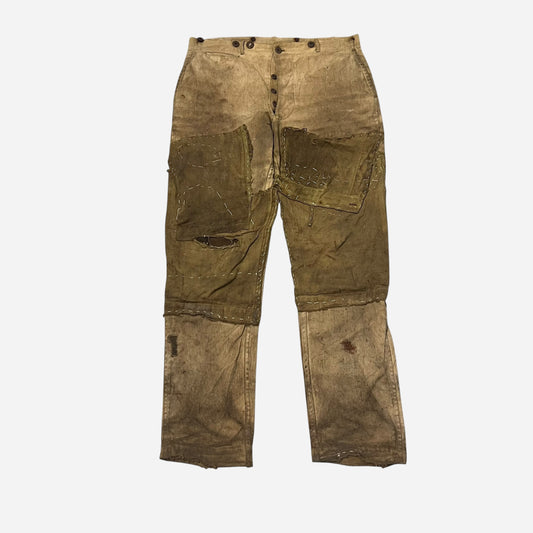 1910s Sweet Orr heavily repaired pants (33w)