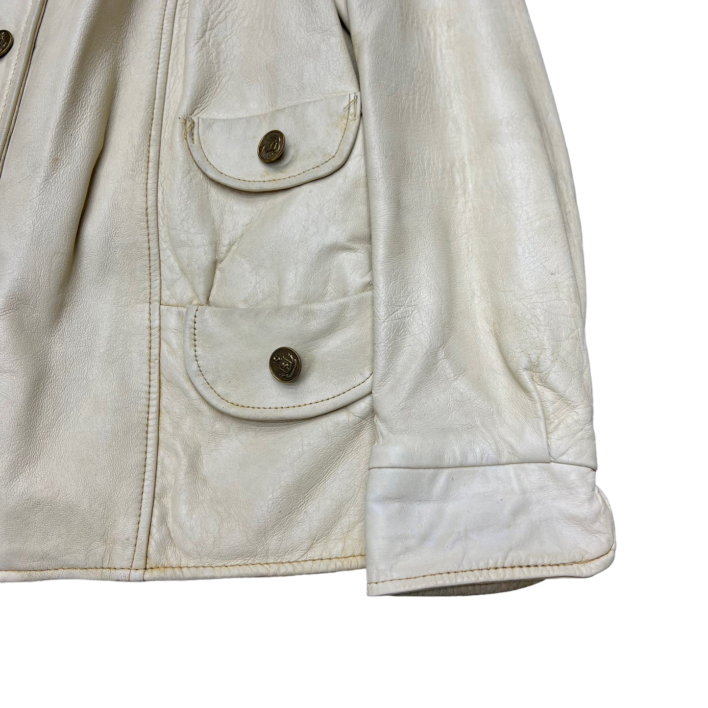 1950s Women’s white leather jacket