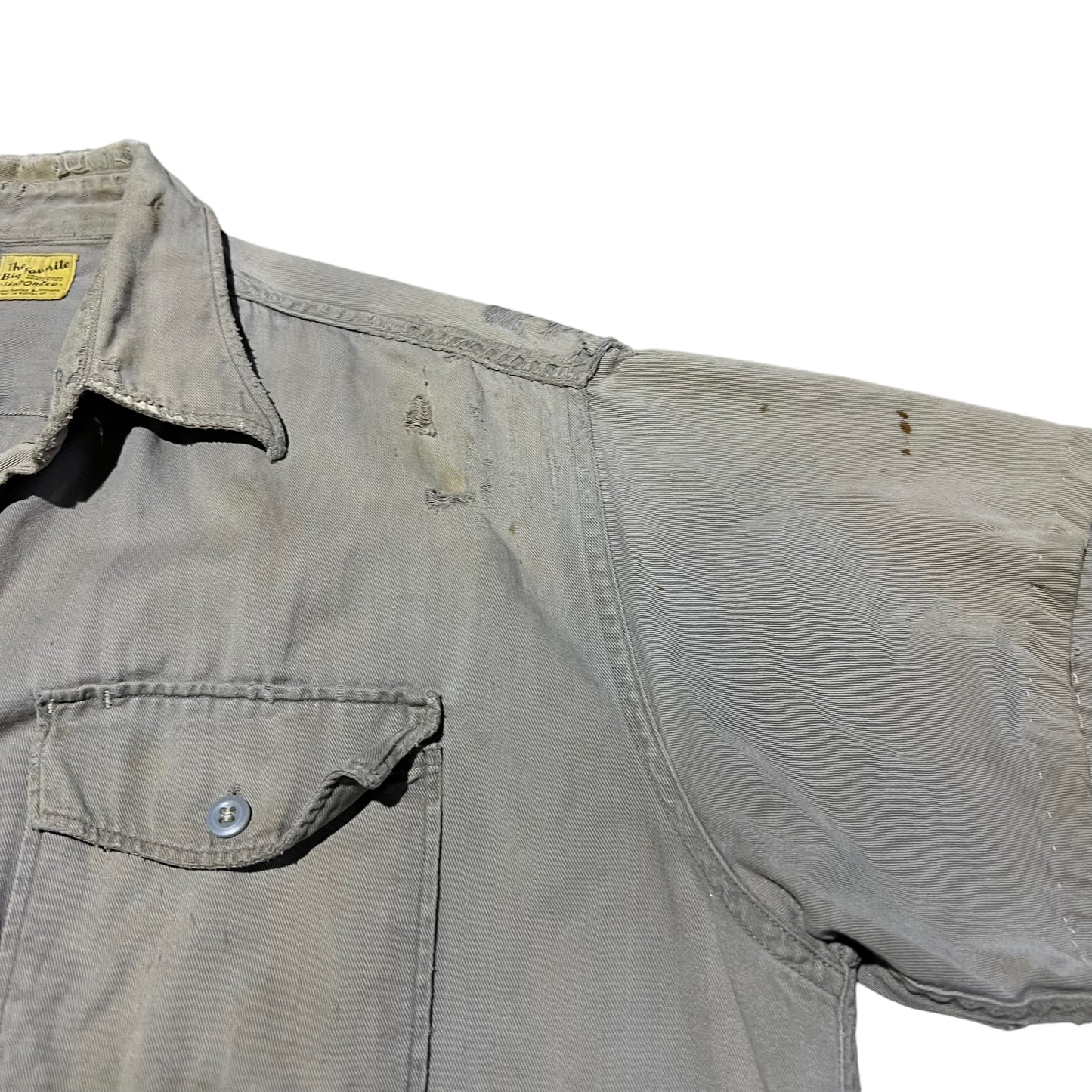 1950s The Big Favorite grey cotton work shirt (M)