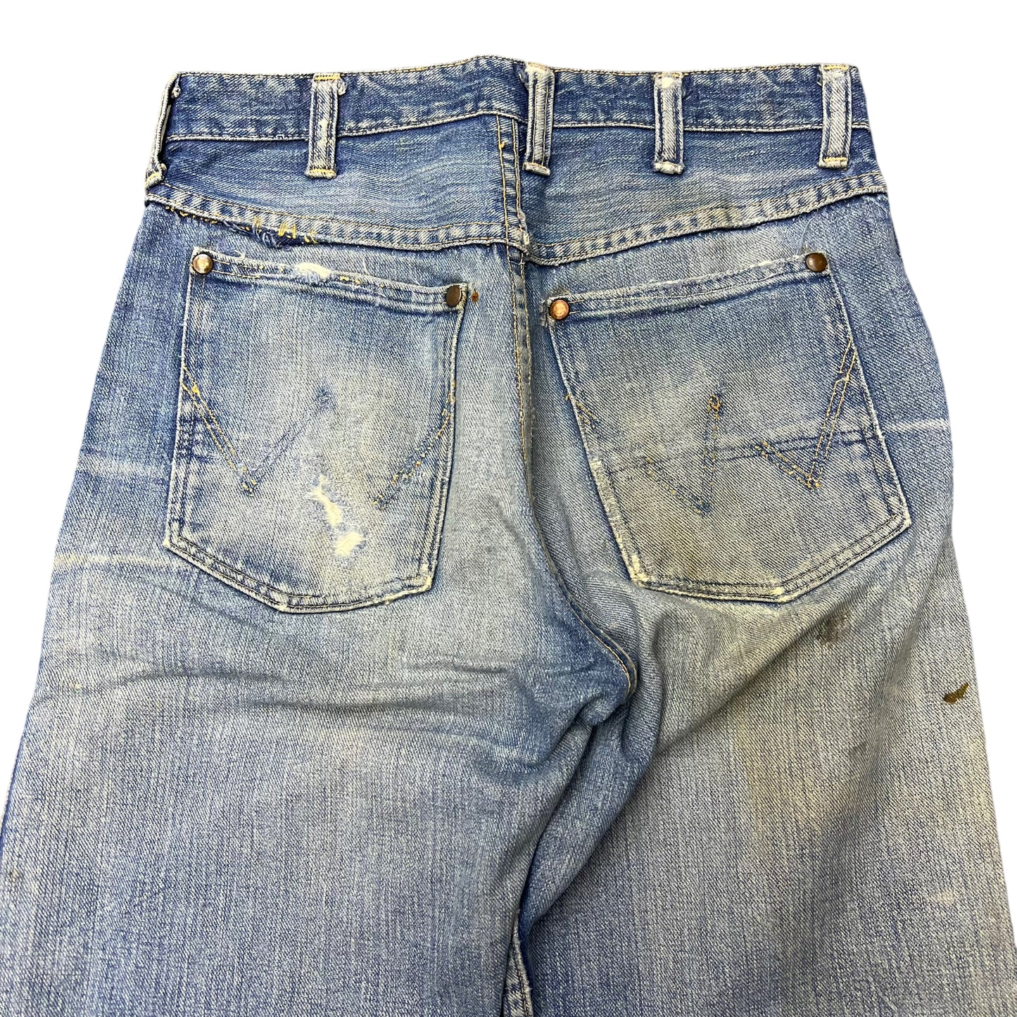 1950s Wrangler Blue Bell distressed cowboy denim jeans (30w)