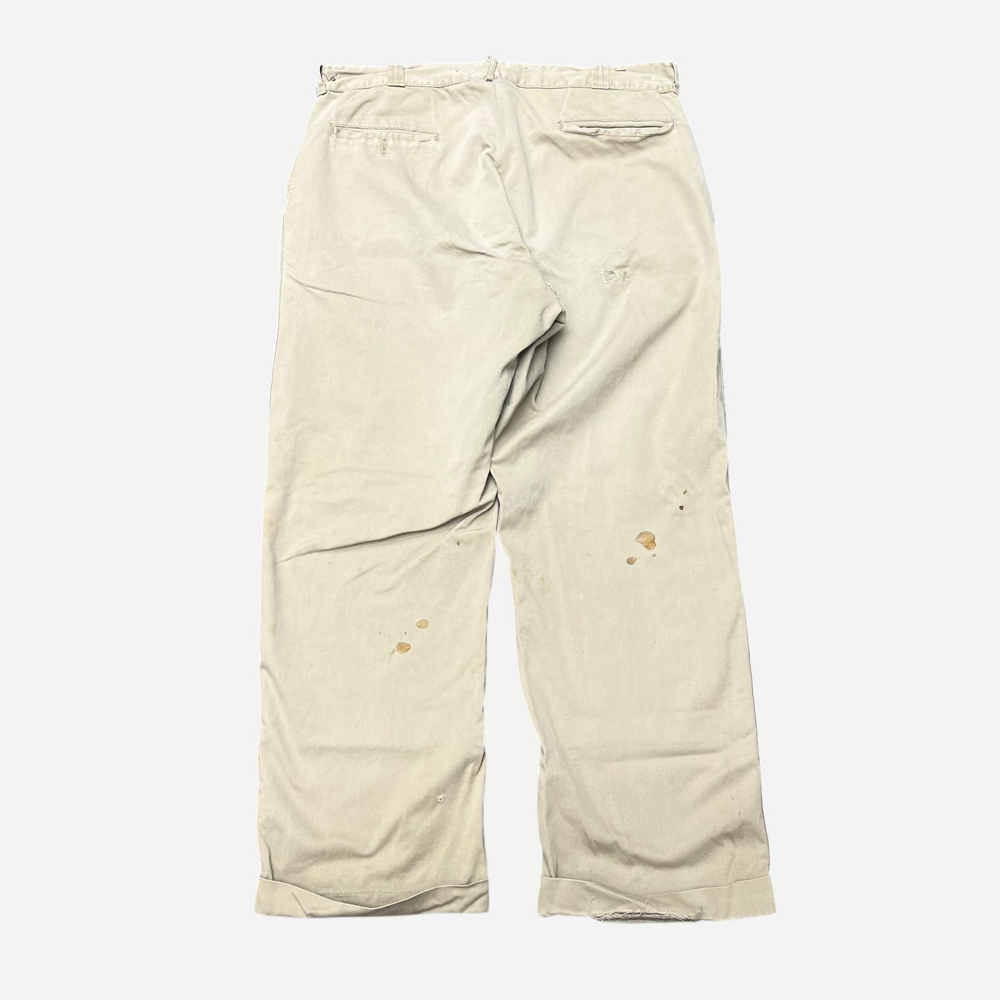 1950s Button fly khaki chino work pants (36w)