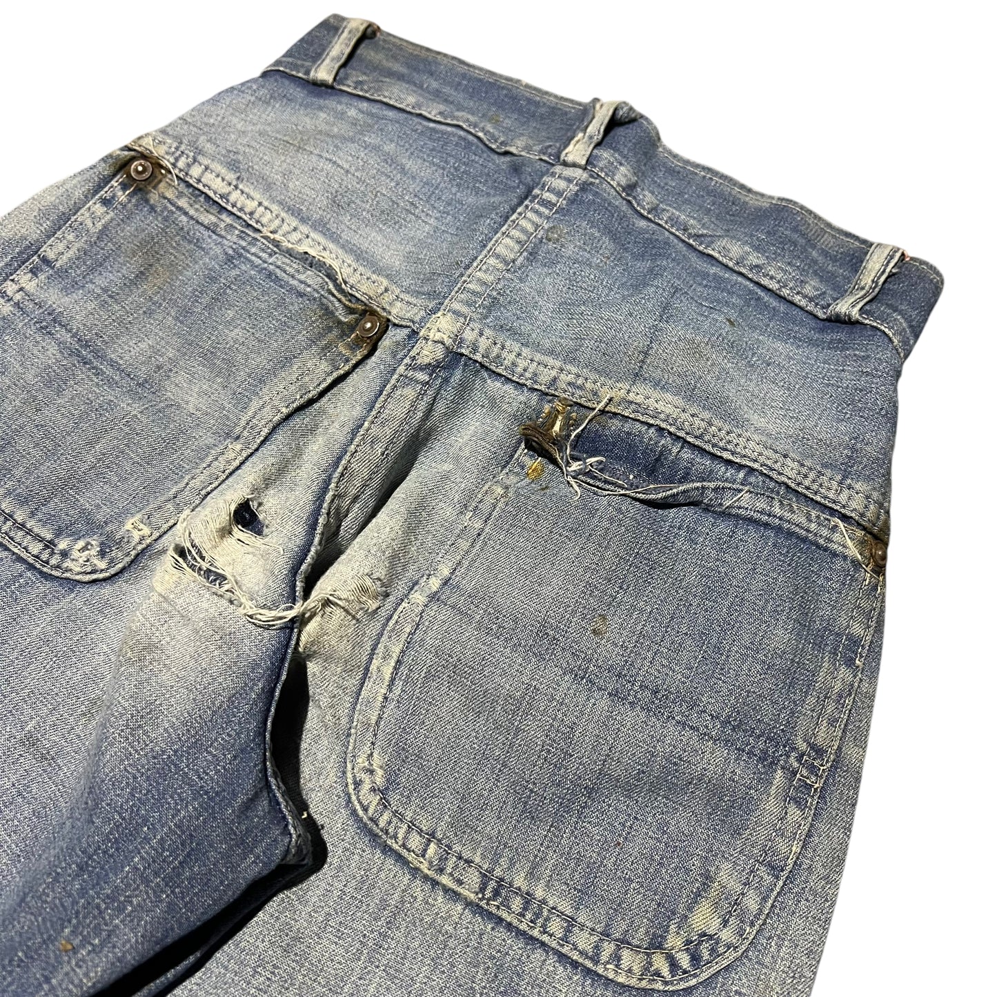 1940s Pointer crotch rivet donut button fly jeans (28w)