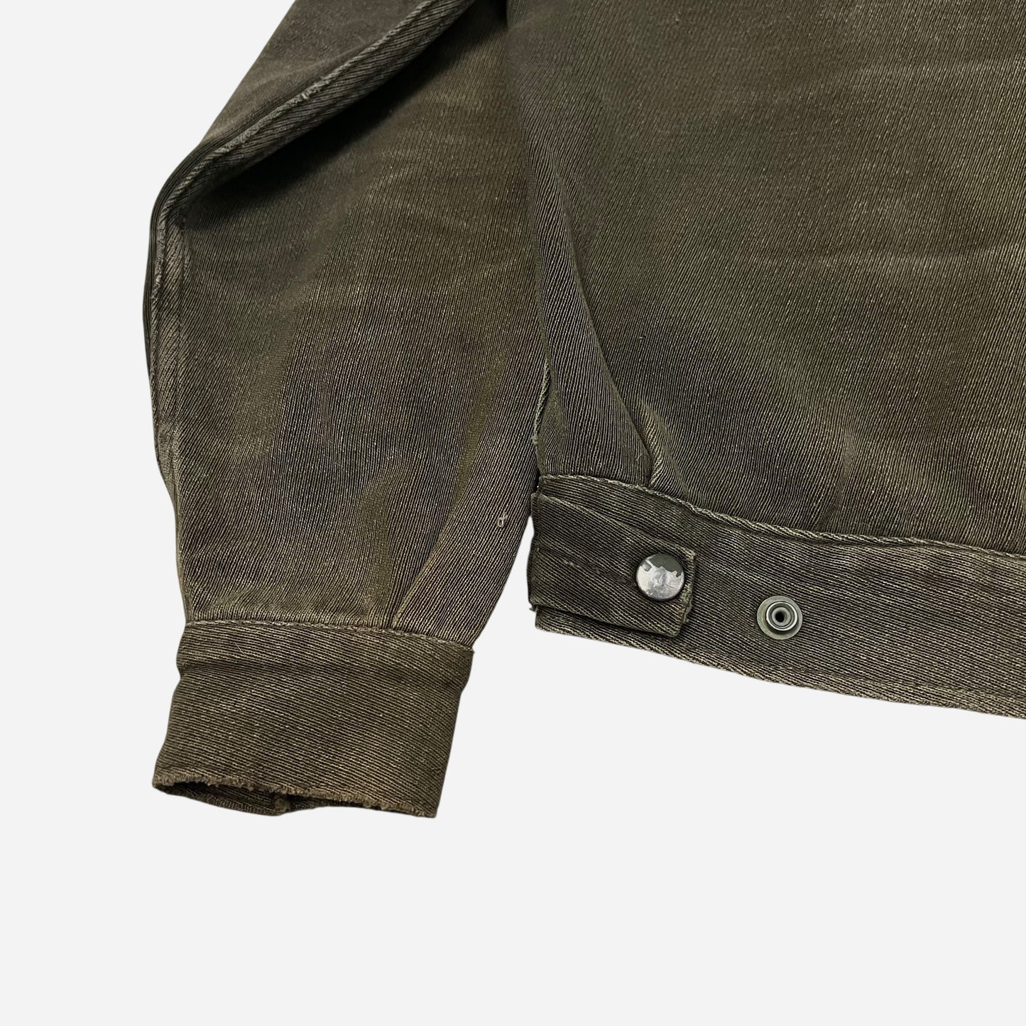 1940s Dubbleware green cotton whipcord cropped work jacket (L/XL)