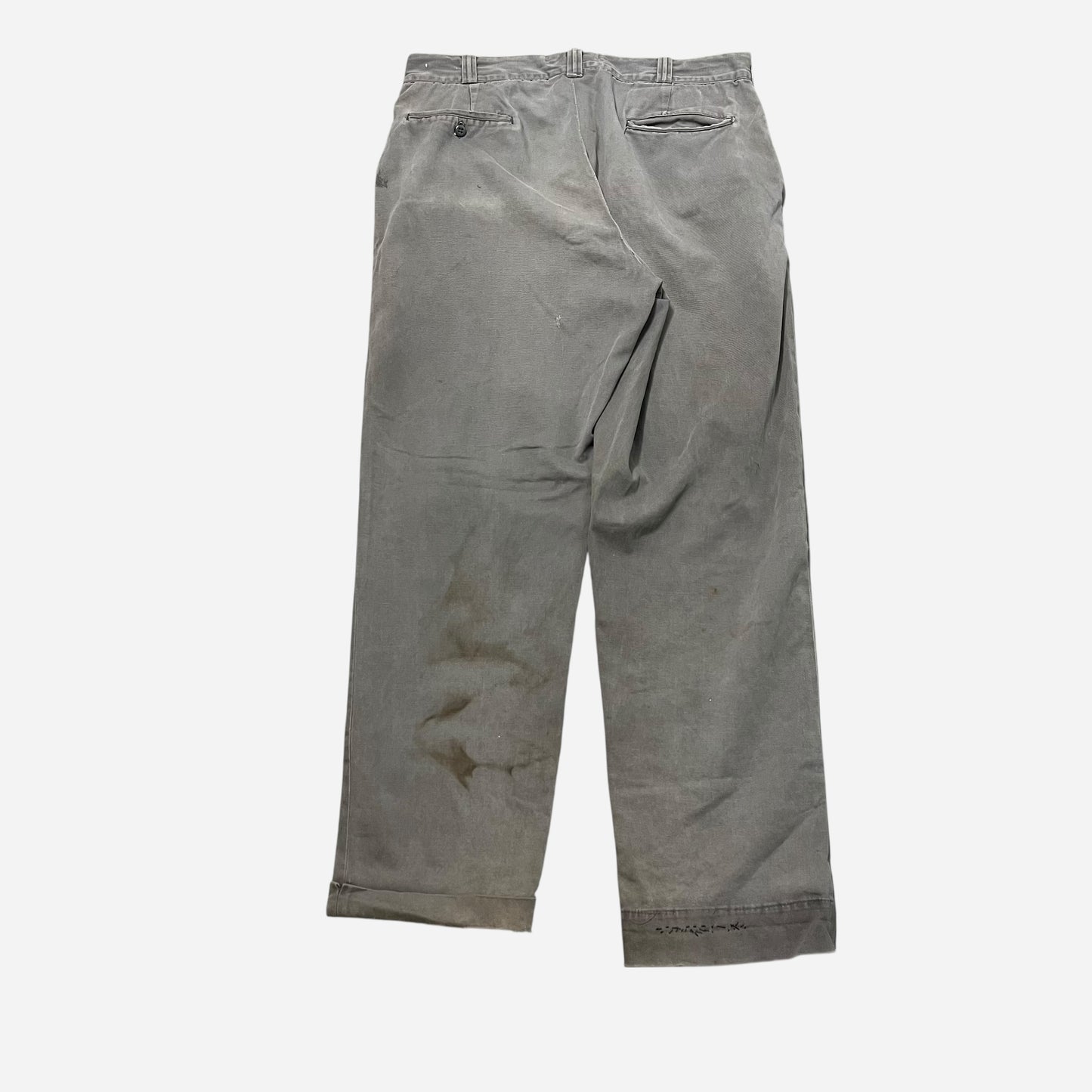 1960s Big Mac repaired gray chinos (34w)
