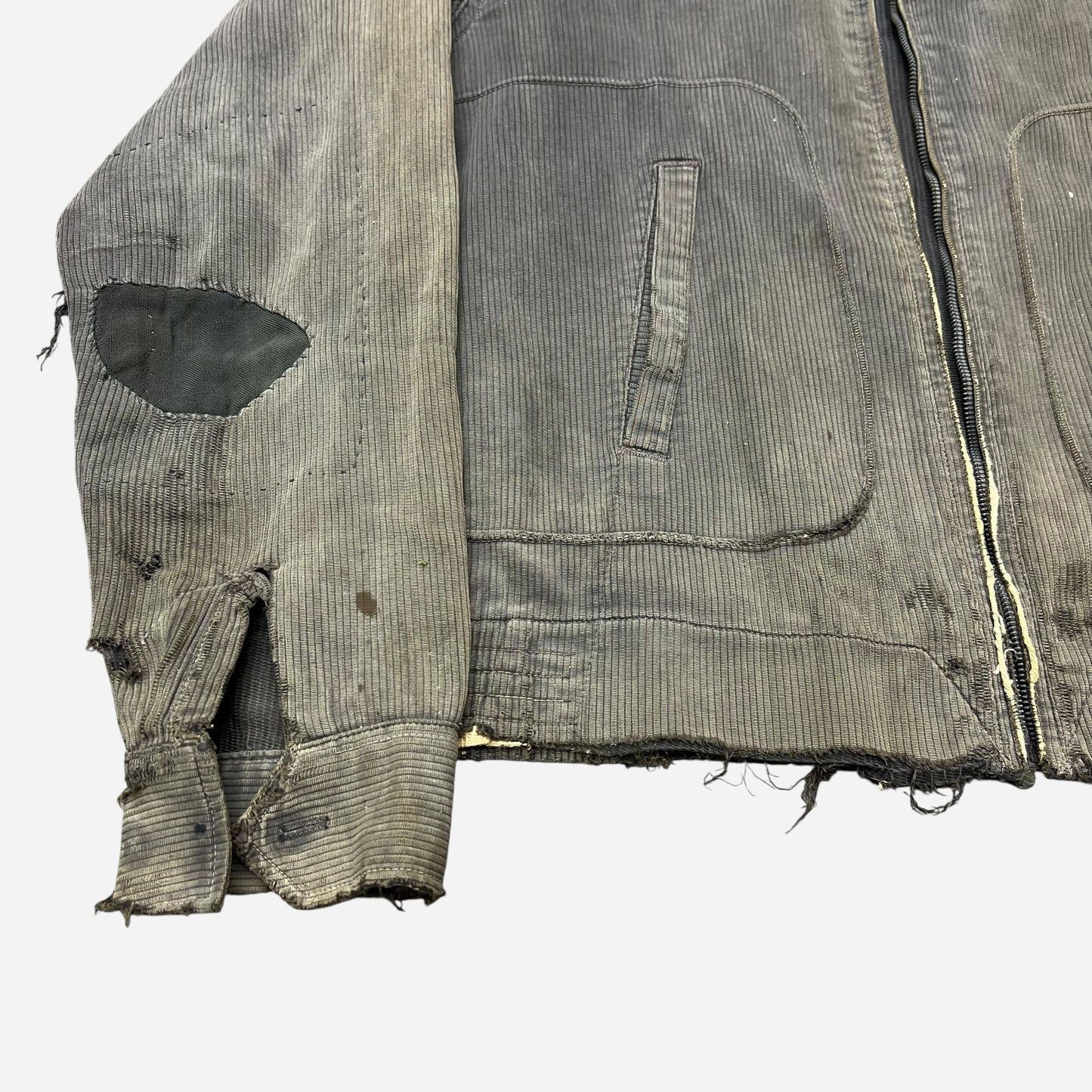 1950s Gray pique cotton jacket (M)