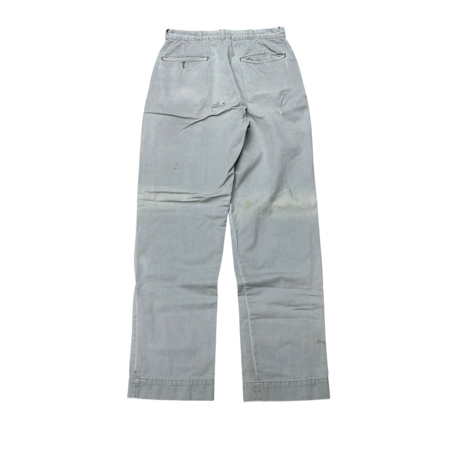1950s Sail cloth grey chino work pants (30w)