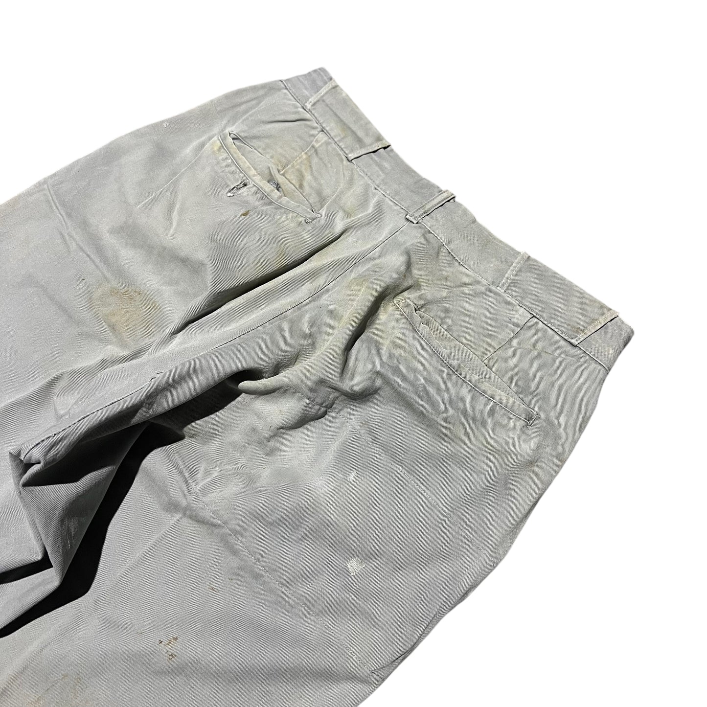 1950s The Big Favorite Magnolia Mills gray button fly chino work pants (29w)