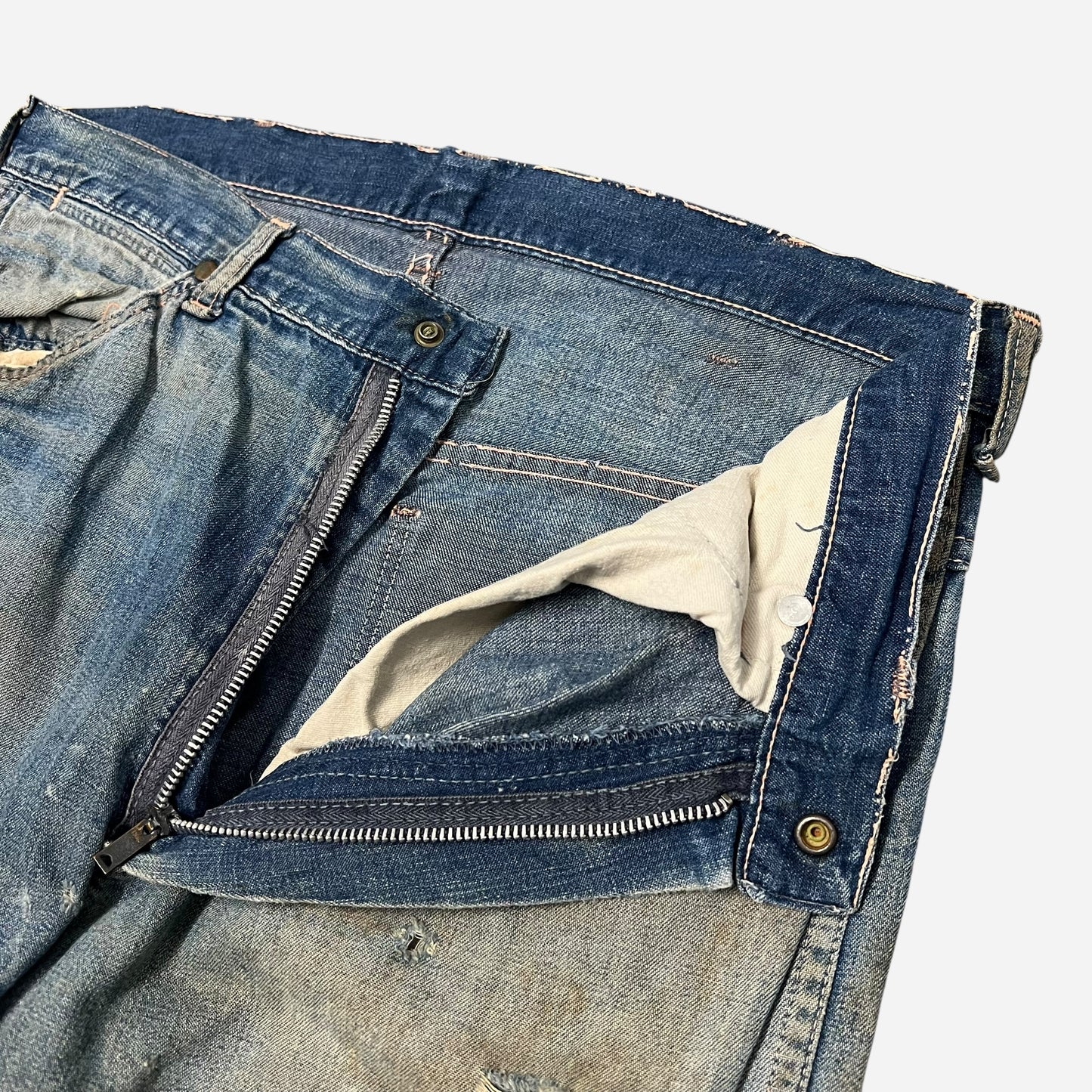 1950s Sanforized distressed jeans (32w)
