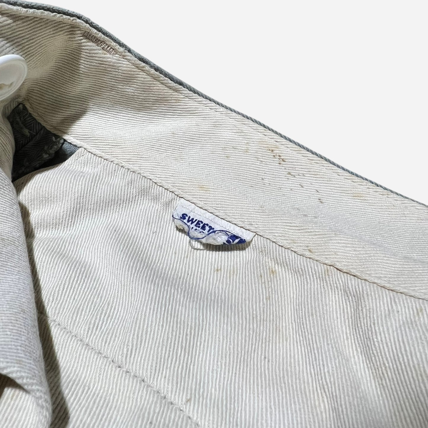1940s Sweet Orr light green hbt button fly work pants (36w)