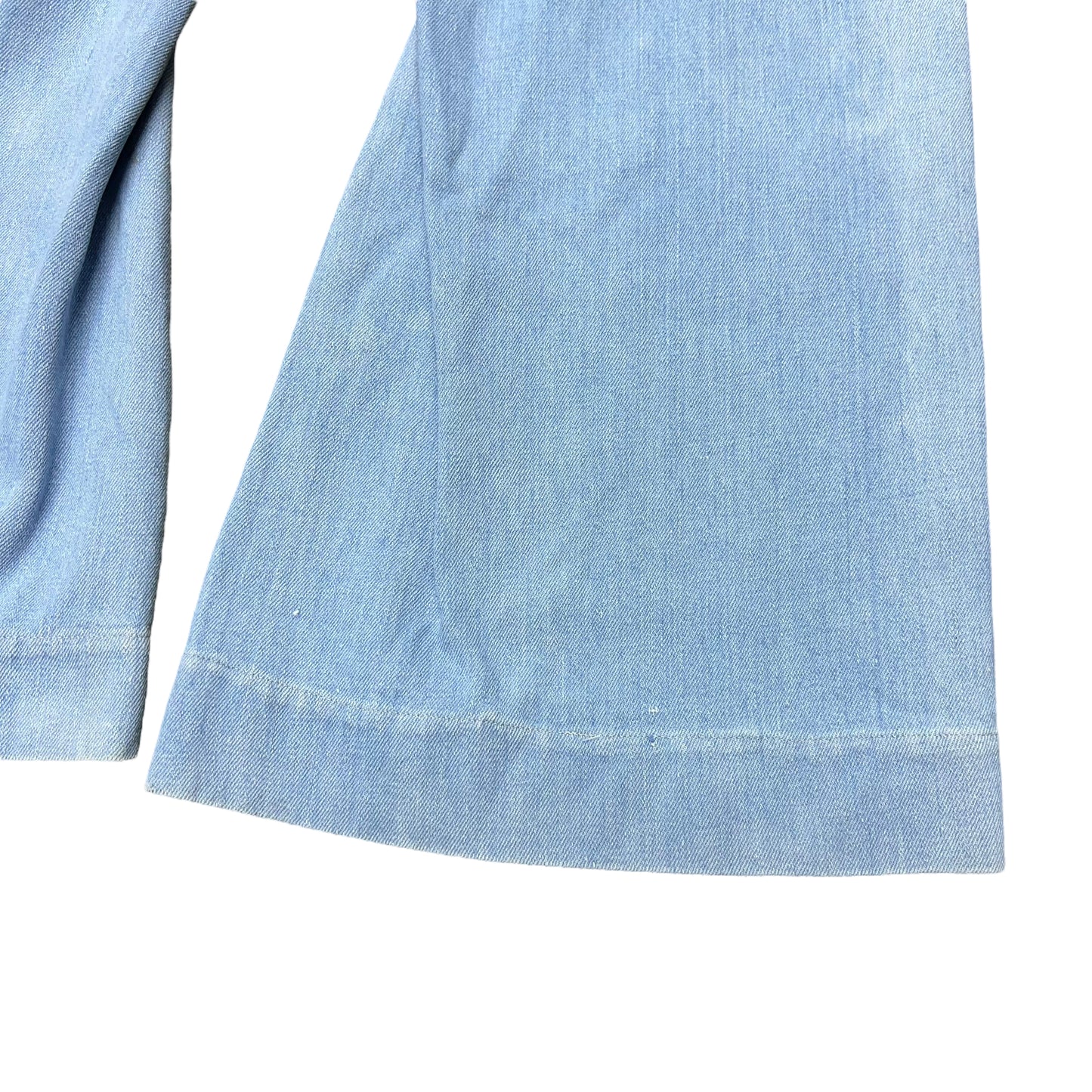 1940s 1950s Women’s Light blue selvedge denim flared sailor jeans (24w)