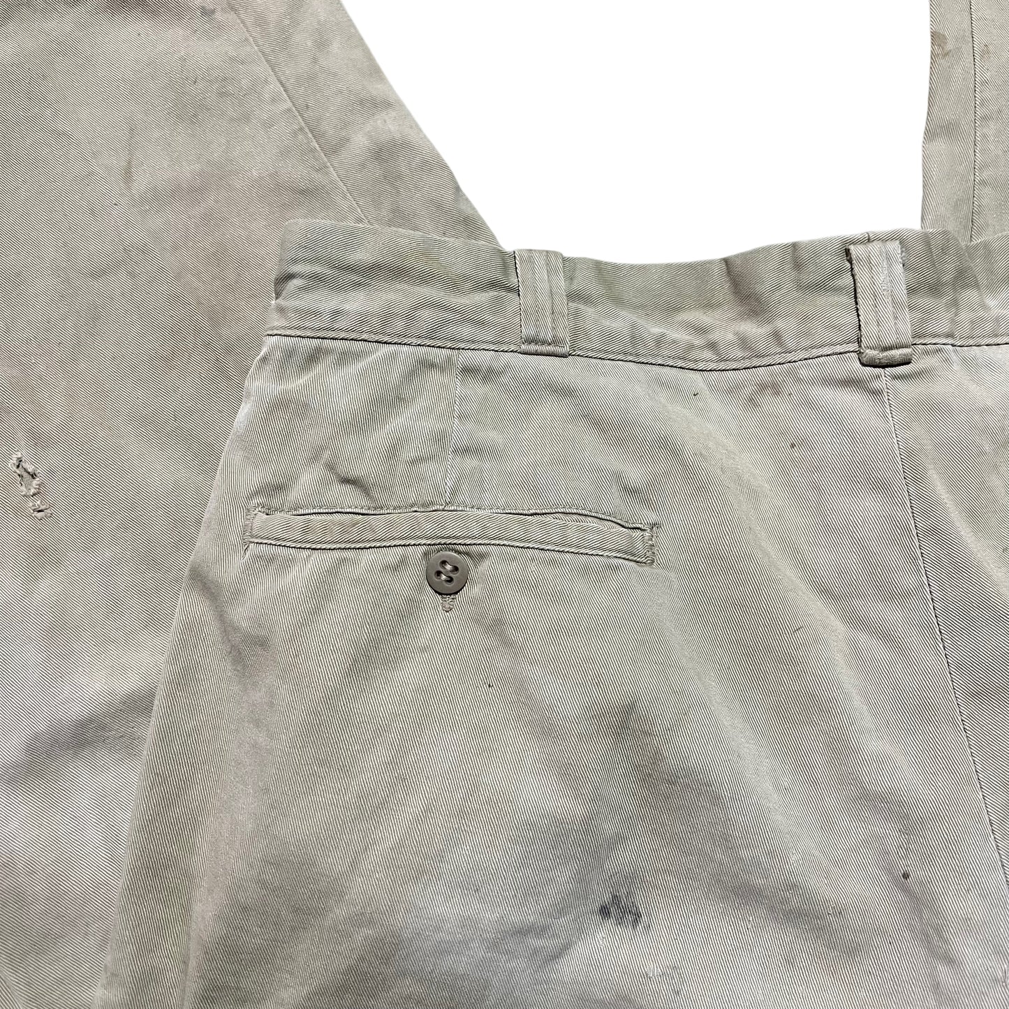 1950s Hercules sail cloth khaki chino work pants (34w)