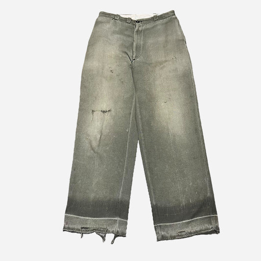 1950s Green whipcord work pants (31w)