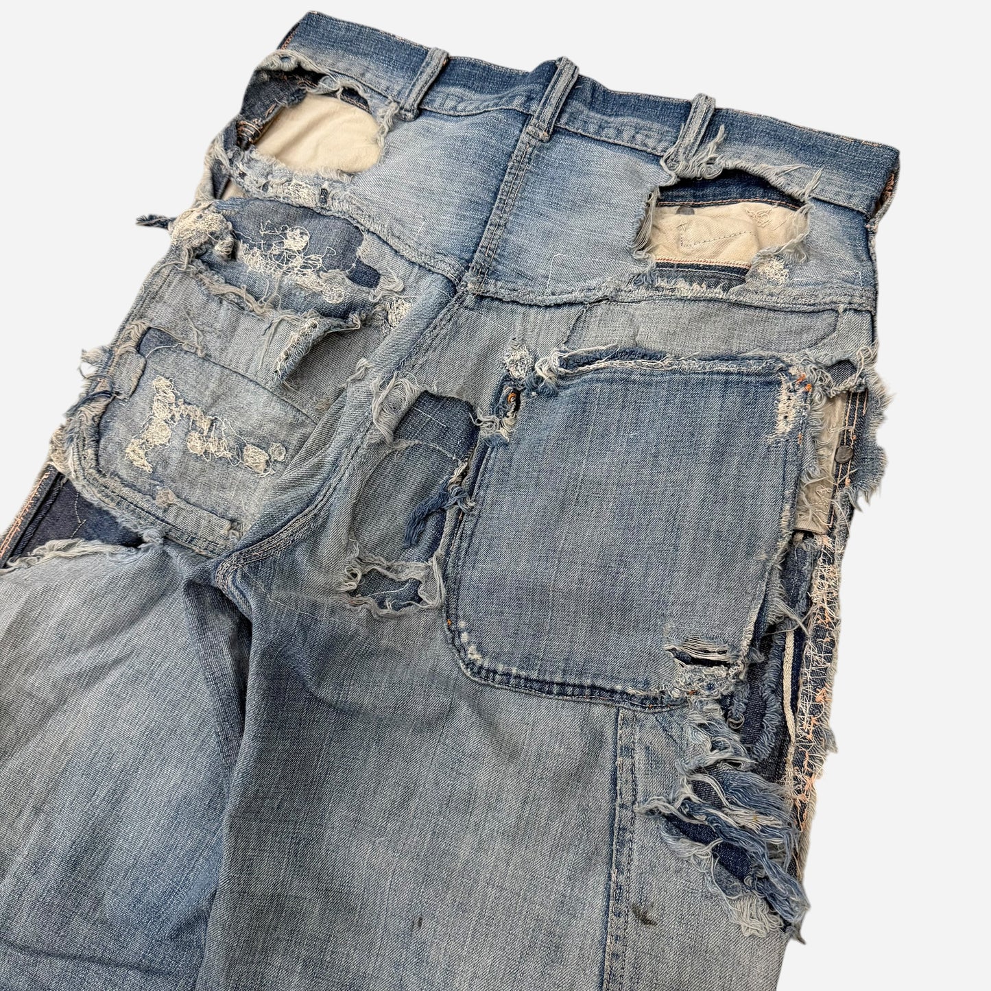 1940s As Is Union Made heavily repaired denim carpenter jeans (29w)