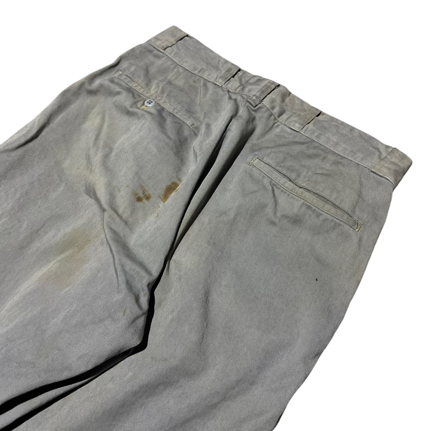 1950s Gray sail cloth chino work pants (30w)