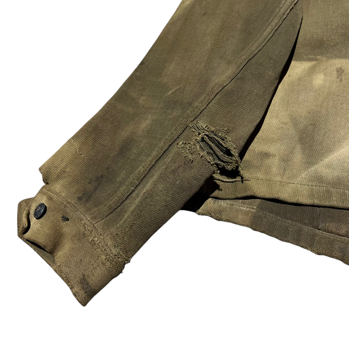 1940s N&W Turner Togs green sun faded whipcord jacket (S)