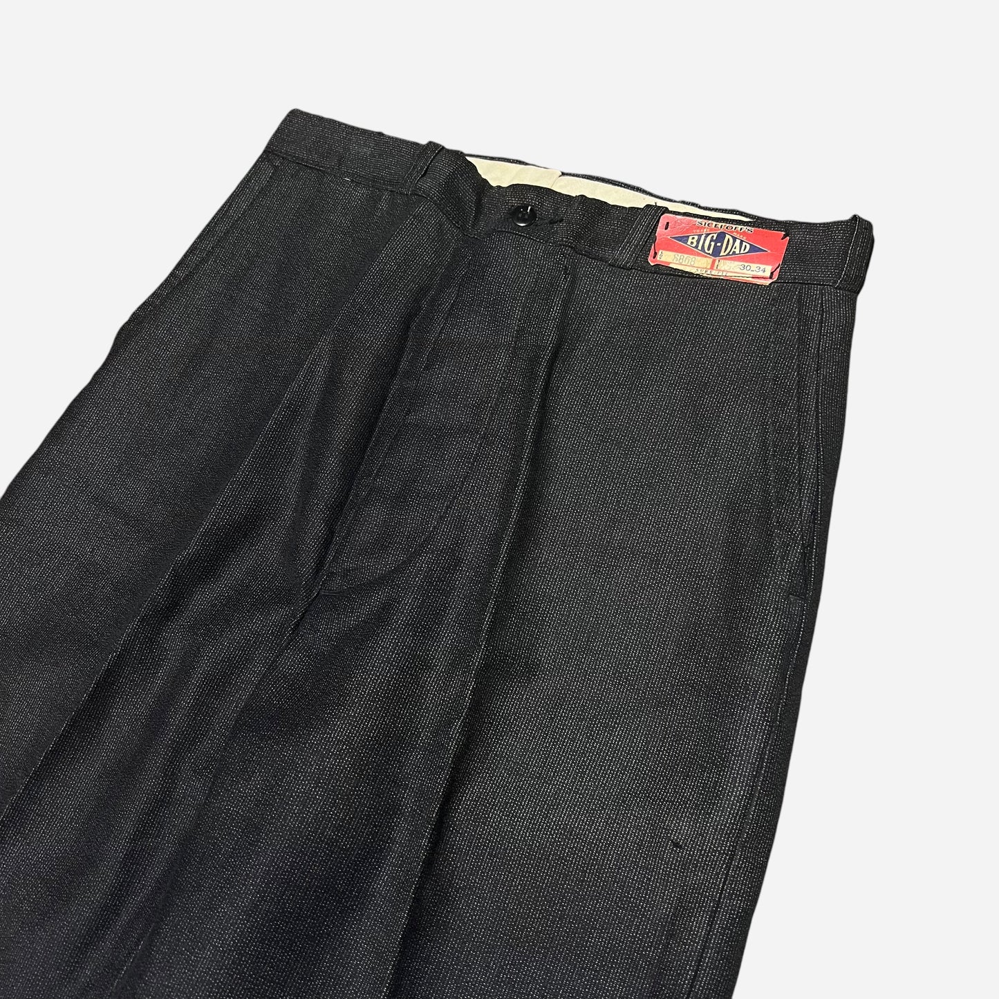 1940s Big Dad NOS Coltex fabric salt and pepper moleskin (30w)