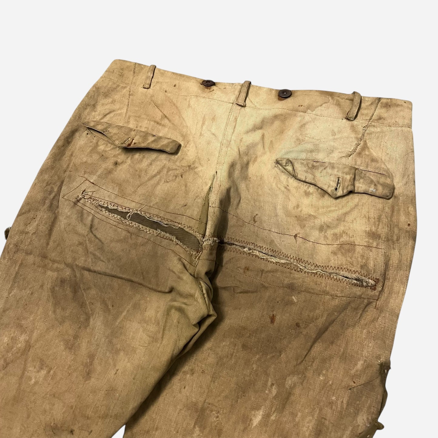 1910s Sweet Orr heavily repaired pants (33w)