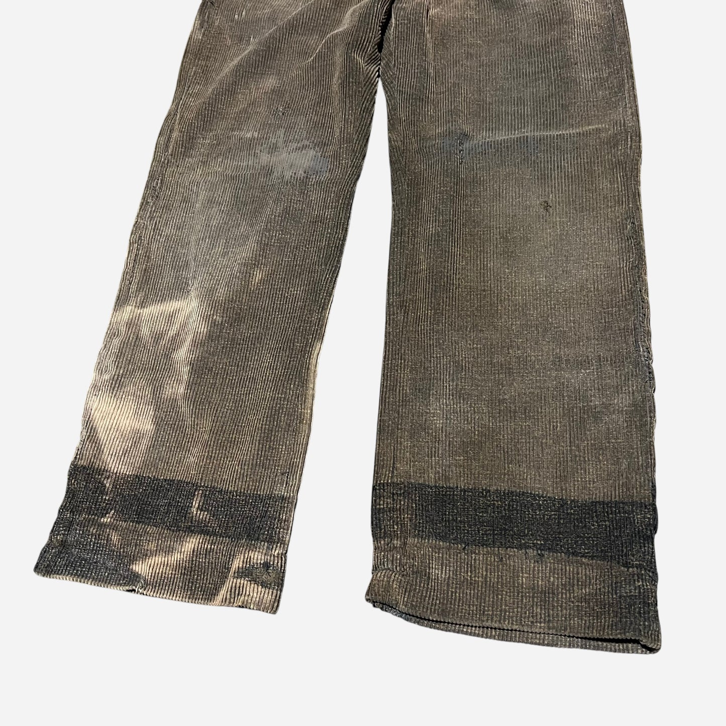 1930s Sun faded printed fleck corduroy pleated work pants (27w)