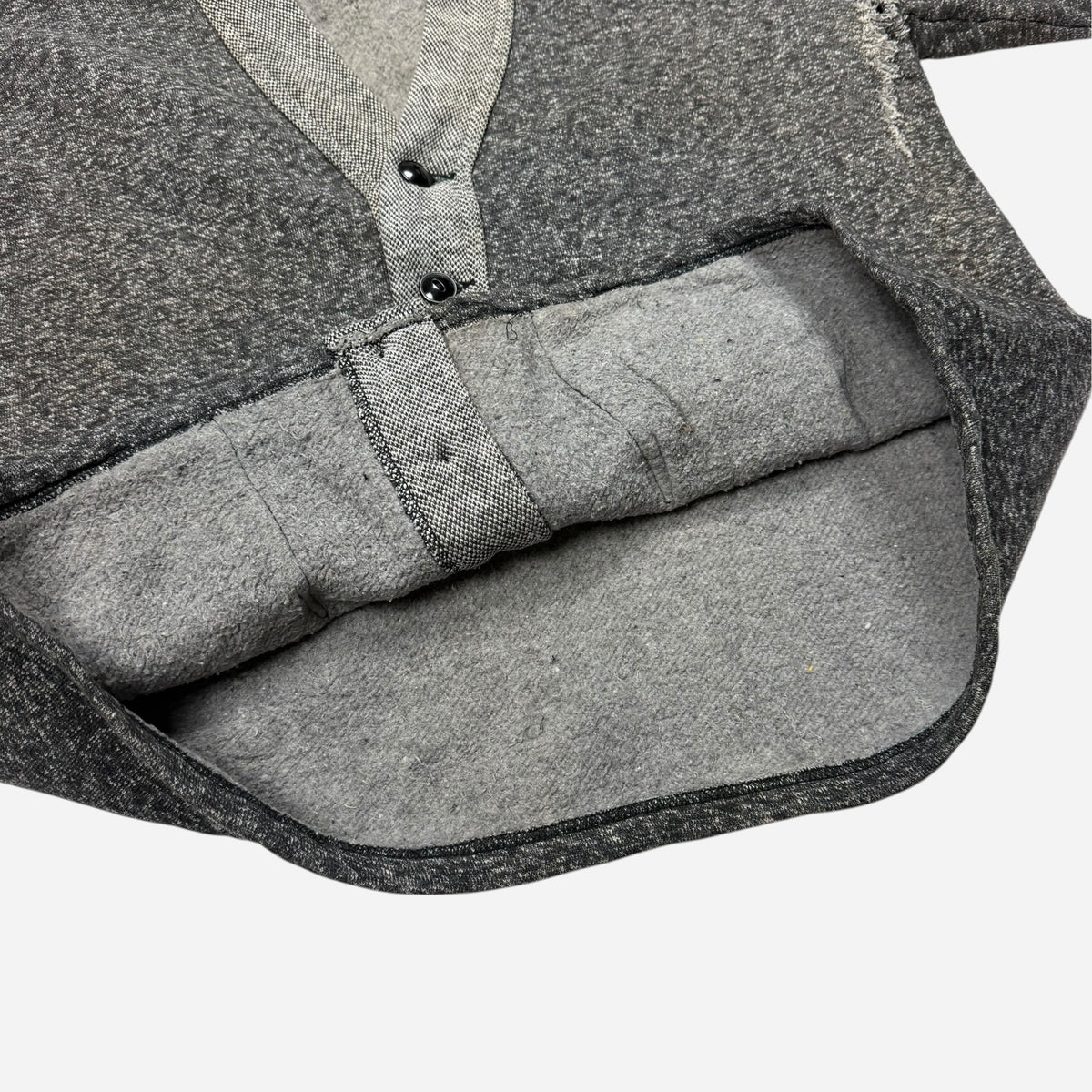 1940s Cotton salt & pepper sweatshirt cardigan (L/XL)
