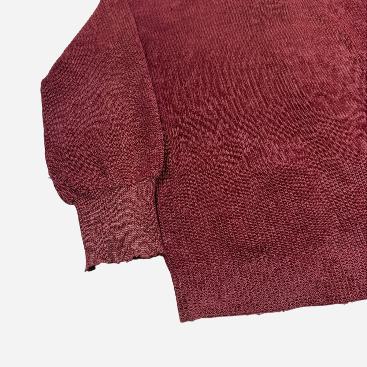 1930s Red wool shawl collar cardigan (M)