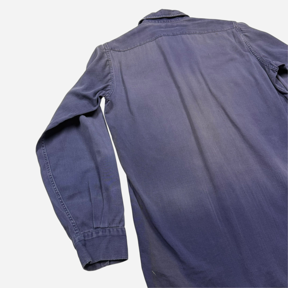 1950s Dubbleware sun faded purple/blue work shirt (M)