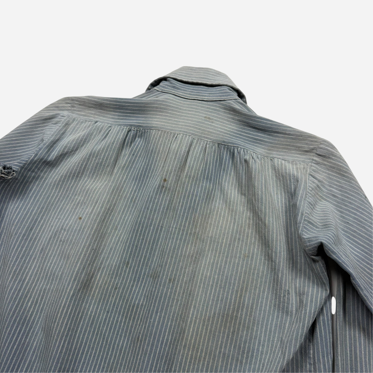 1920s Homemade hickory stripe collar shirt (S)