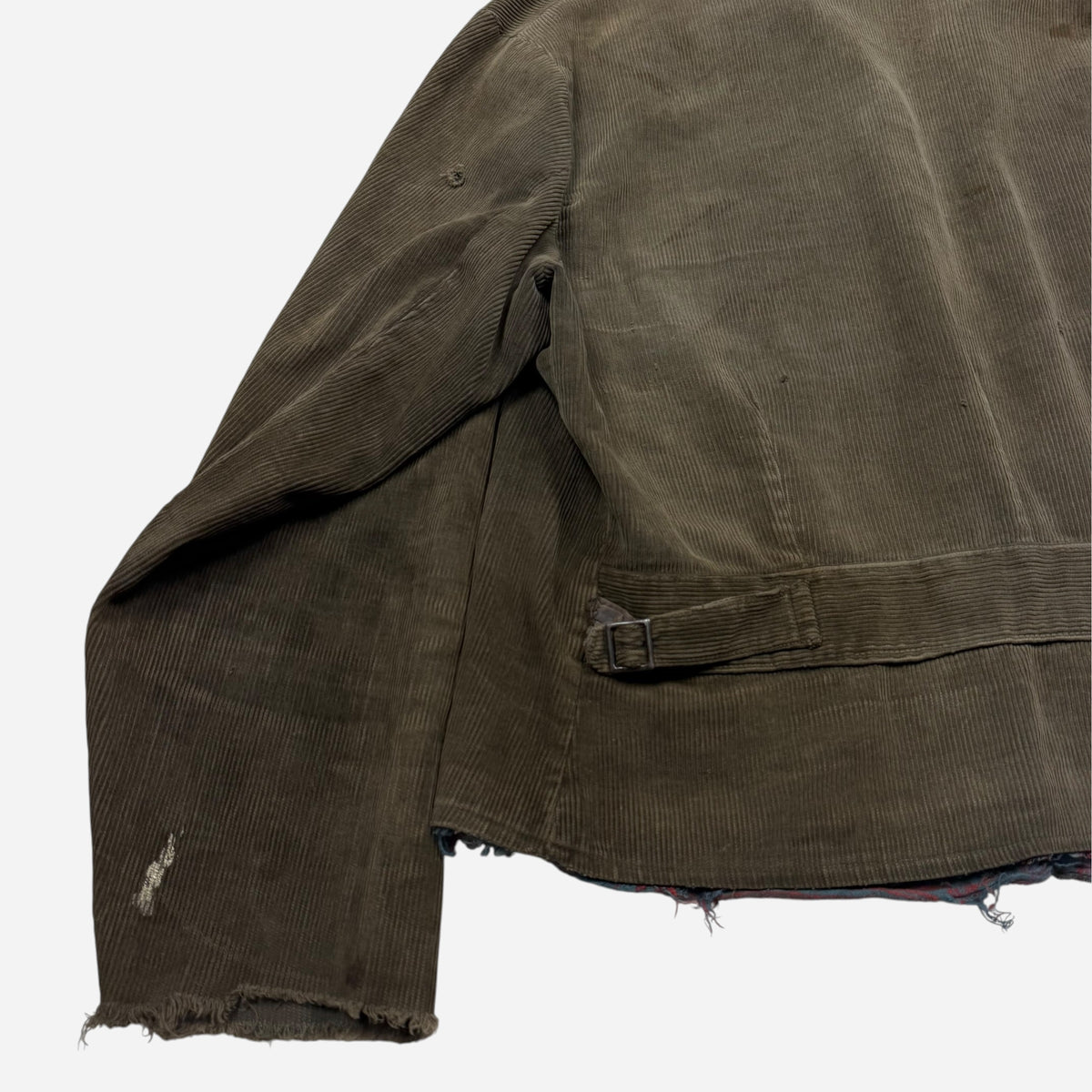1940s Sun faded green cotton corduroy belt back jacket (M/L)