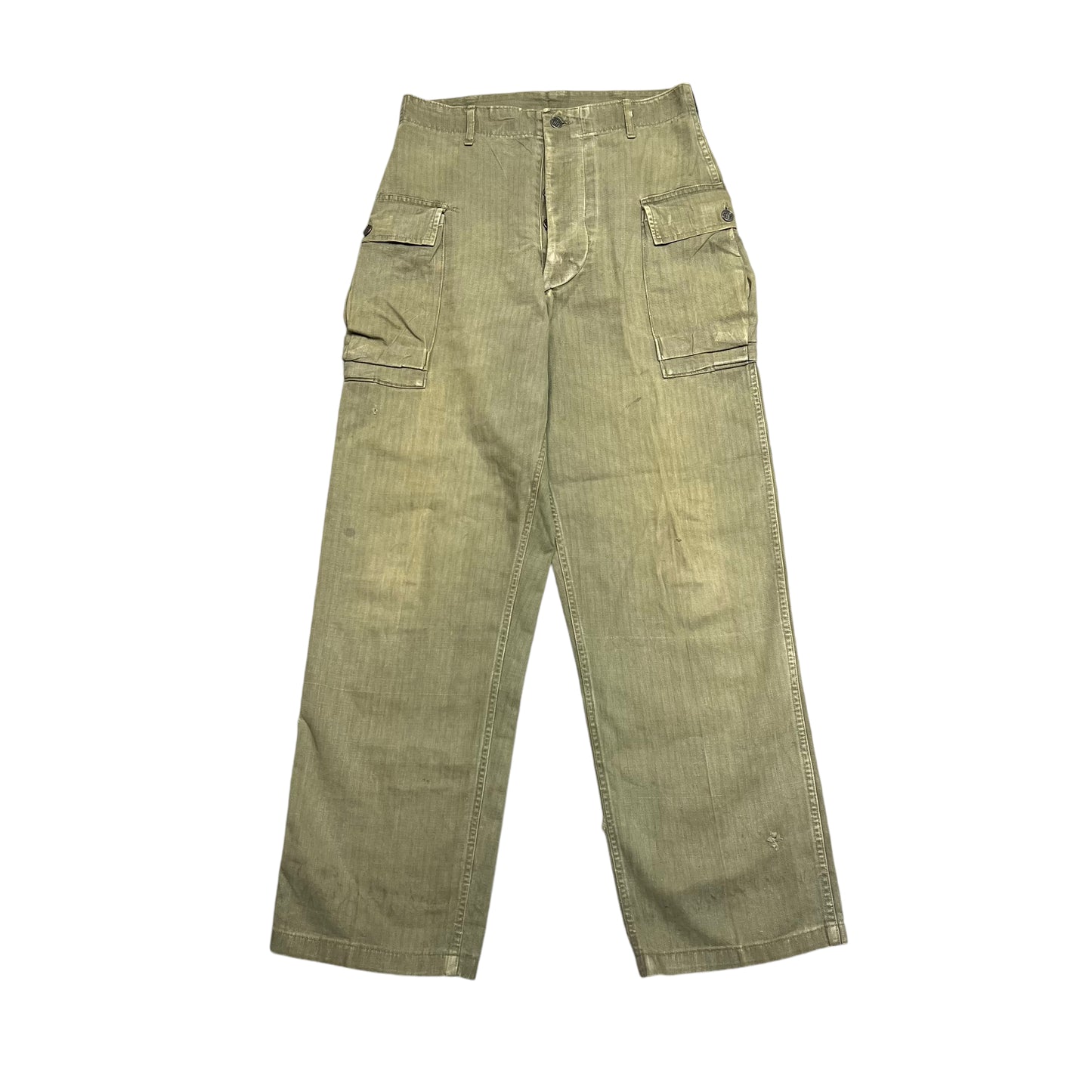 1950s HBT 13 Star button fly cargo US Army pants (32w)