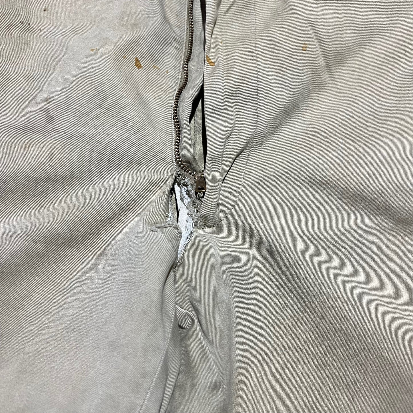 1950s Hercules sail cloth khaki chino work pants (35w)