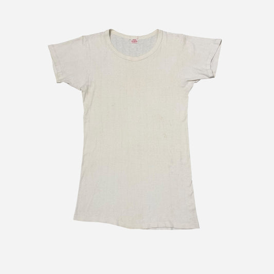 1940s Pilgrim ribbed cotton t shirt (M)