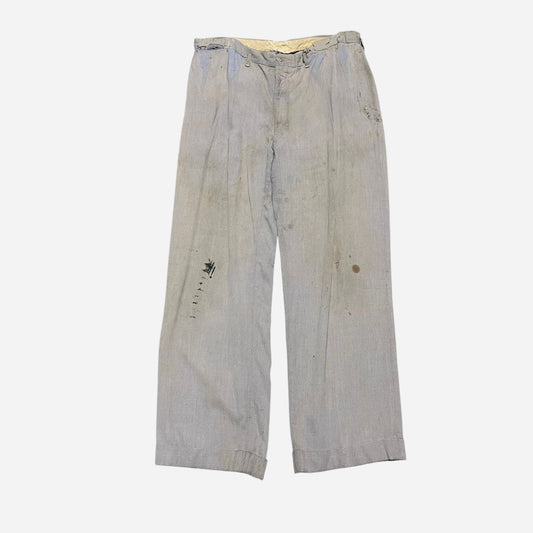 1940s 1950s Rayon pleated work pants (35w)
