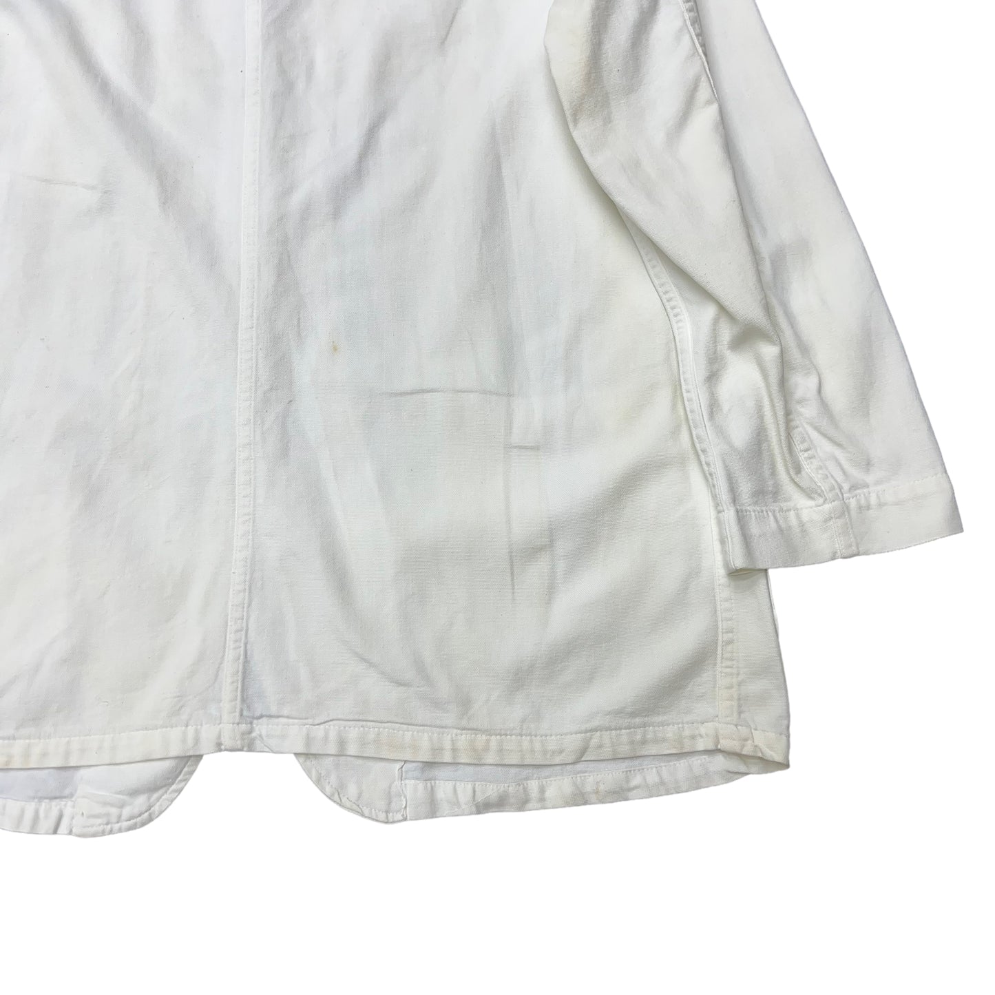 1950s 1960s White cotton work chore jacket (L/XL)