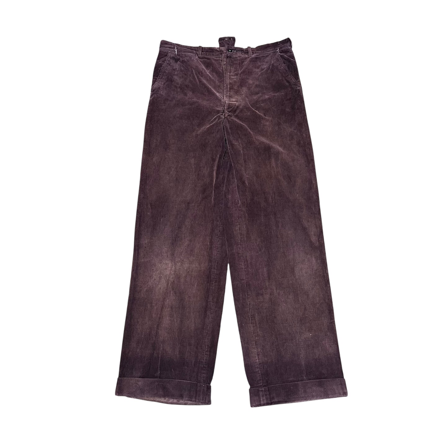 1950s Sun faded purple corduroy button fly pants (32w)