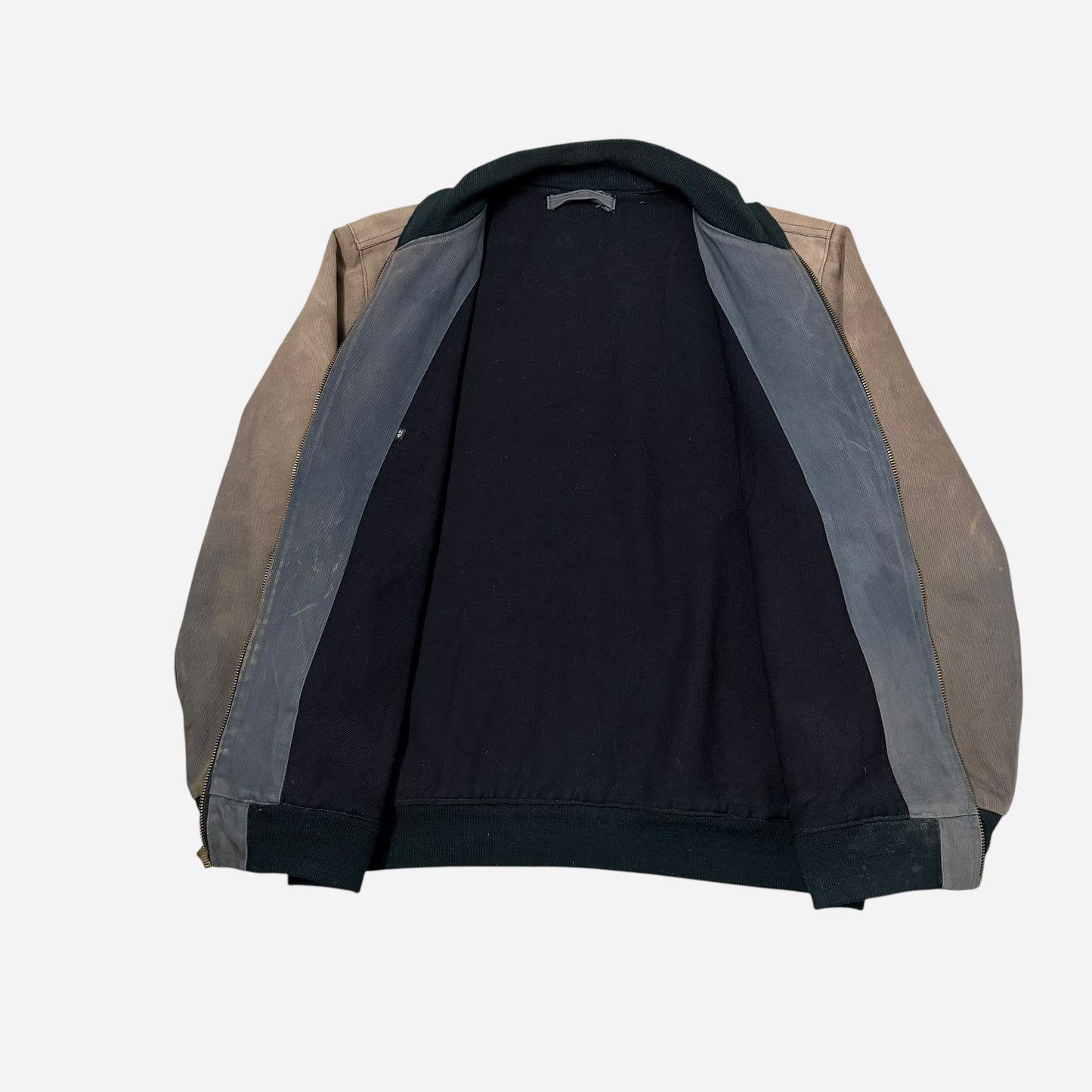 2000s Repro sun faded USN 1st pattern blue zipper deck jacket (L)