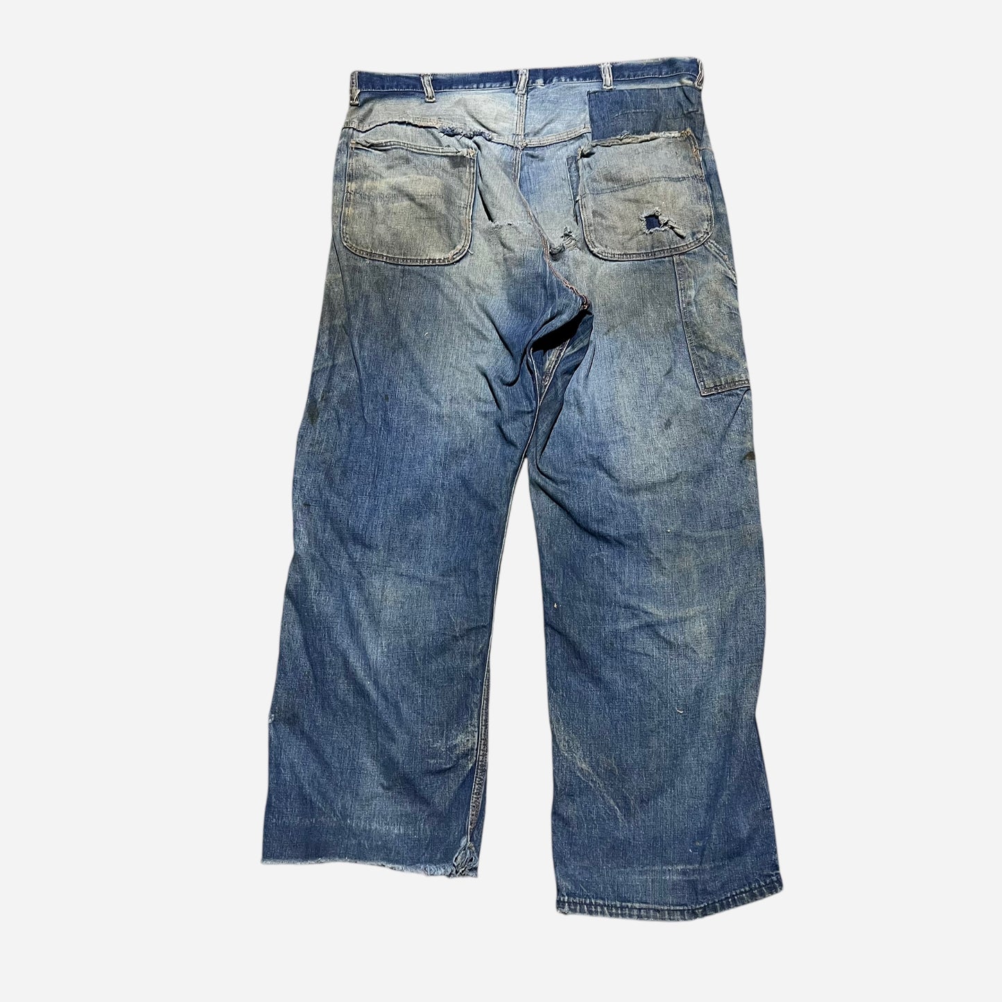 1950s Blue Bell repaired denim carpenter jeans (37w)
