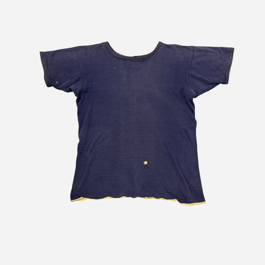 1940s Heavyweight double faced stenciled cotton t shirt (M/L)