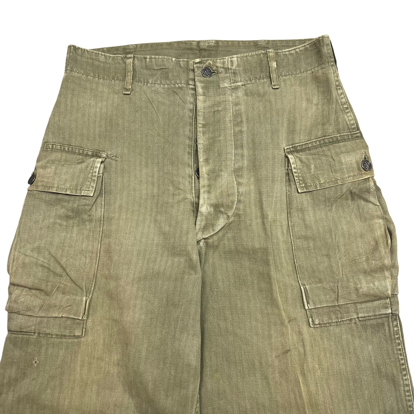 1950s HBT 13 Star button fly cargo US Army pants (32w)