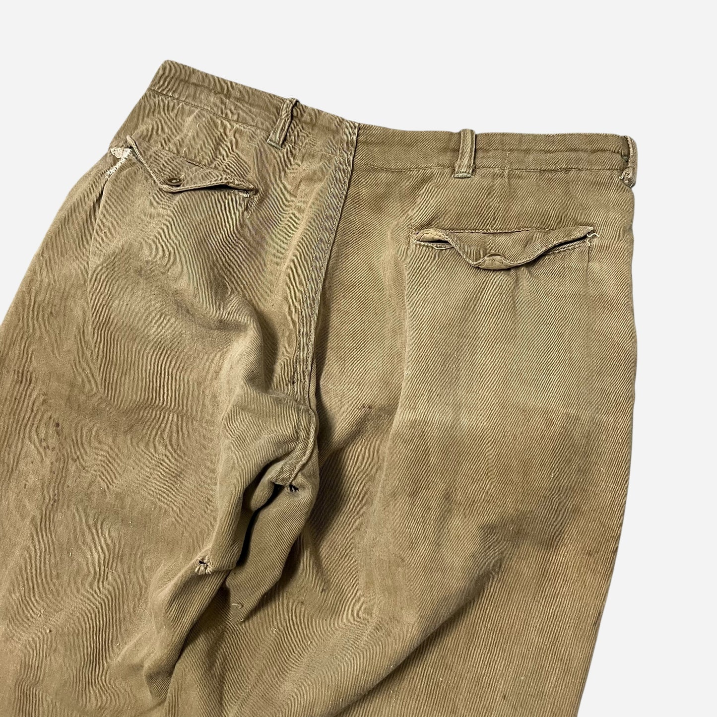 1920s Light cotton button fly pants (30w)