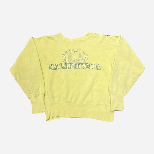 1950s Champion running man California collegiate yellow sweat (M)