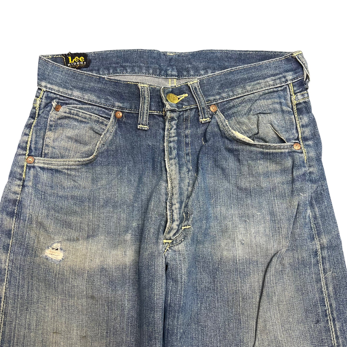 1950s Lee Riders half selvedge denim cowboy jeans (28w)