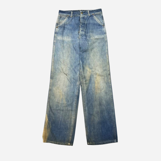 1940s Crown donut button fly denim jeans as is (28w)