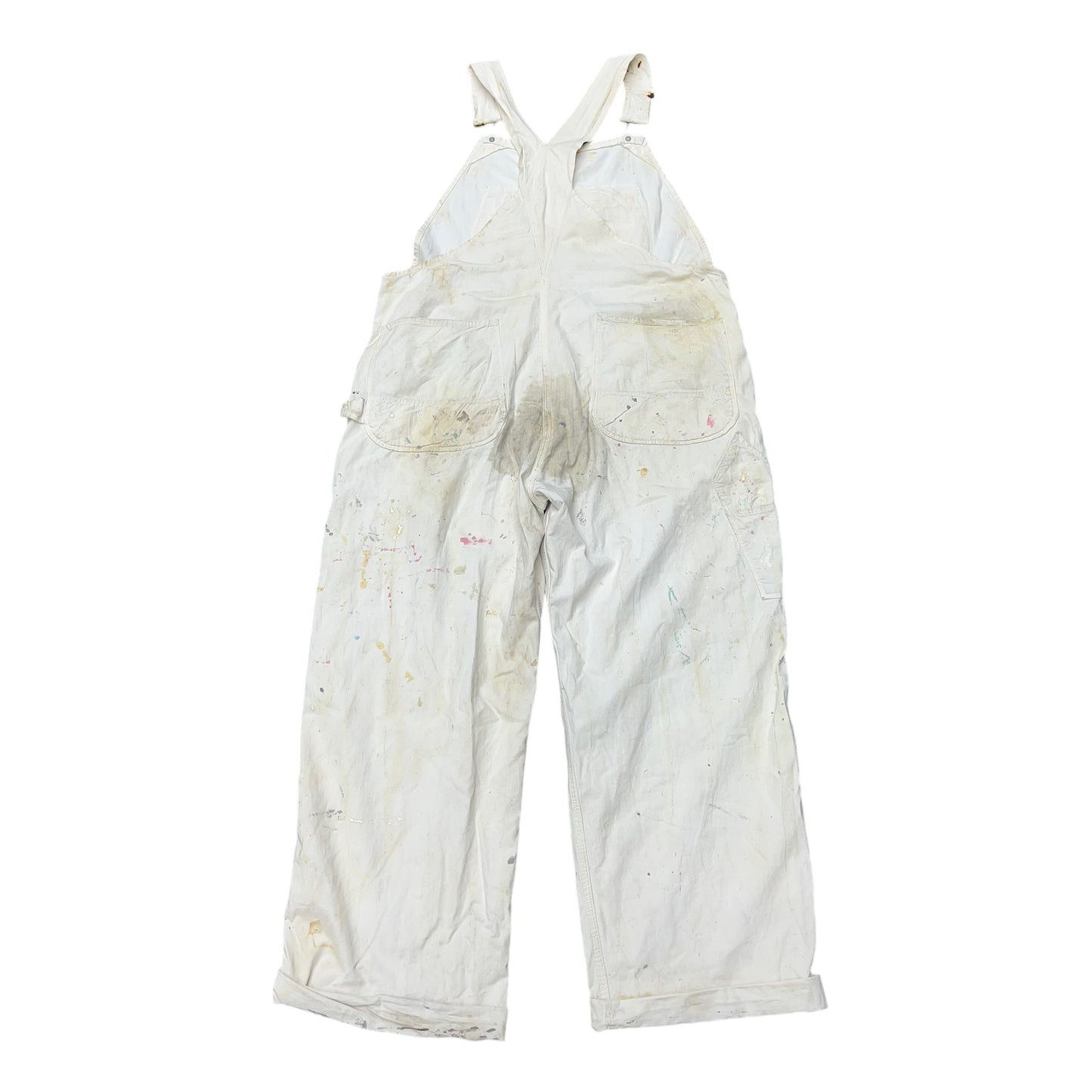 1950s Blue Gem white painter overalls (42w)