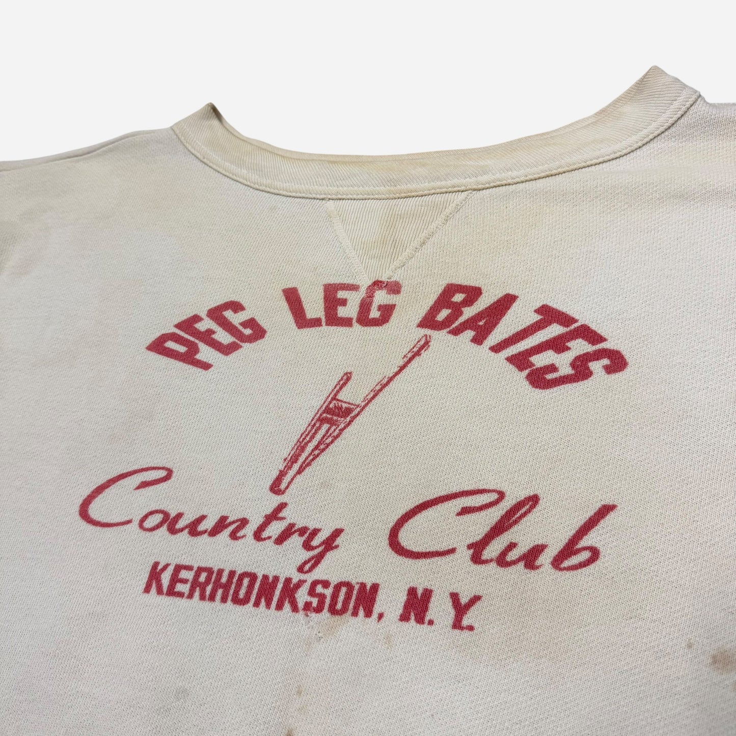 1950s Peg leg print sweatshirt (L)